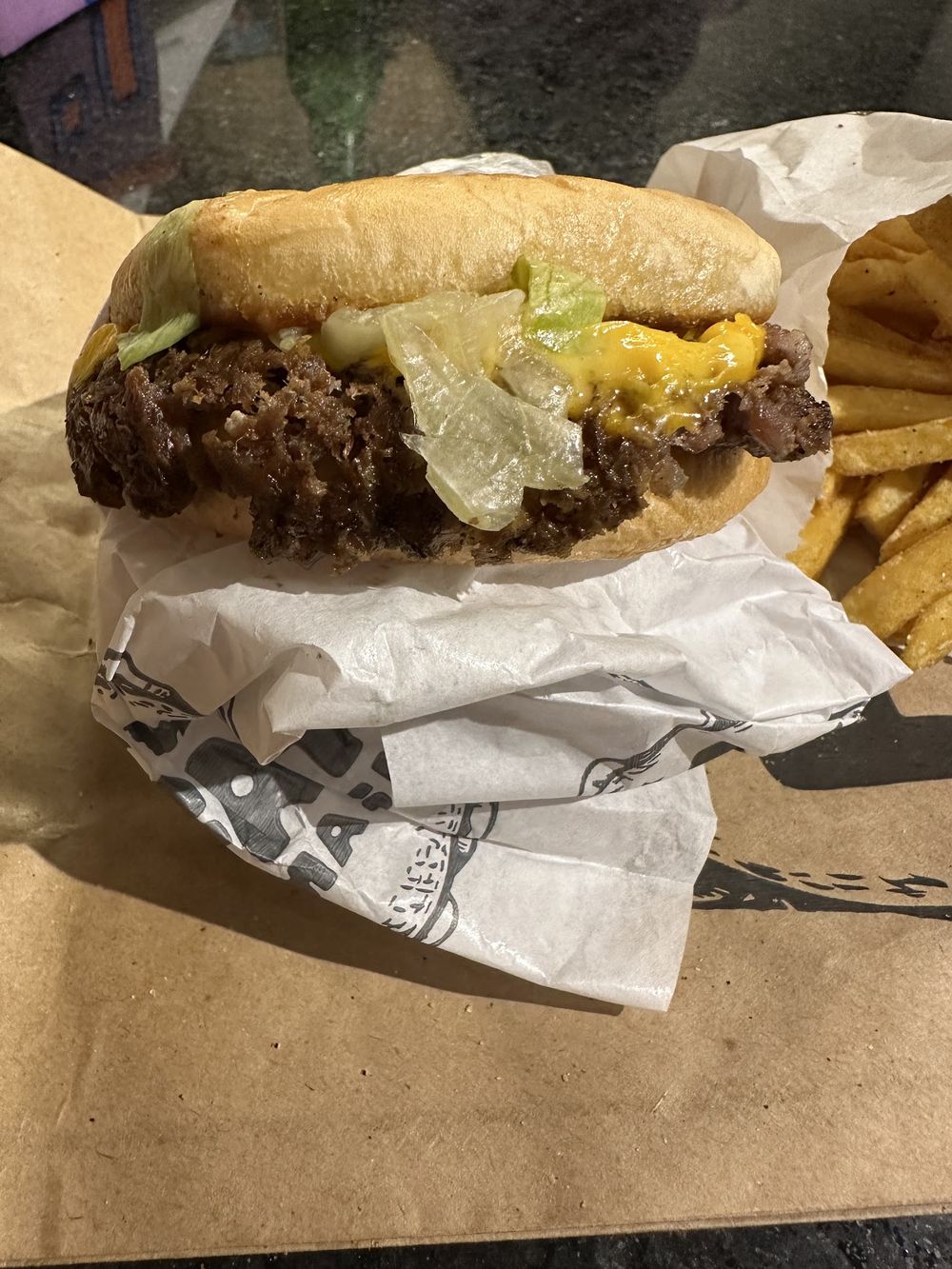 Smash burger com batata