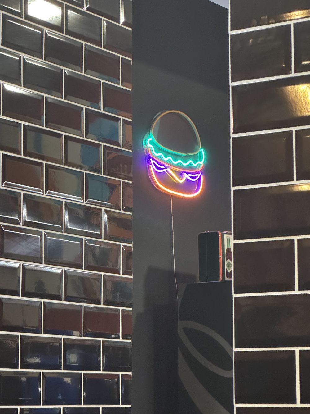 Neon de hambúrguer
